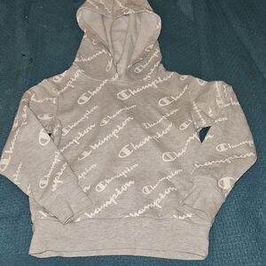 Champion Light Gray Logo Hoodie